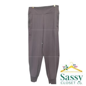 Victoria’s Secret PINK Heather Gray Joggers Size L Mid Rise Tapered Fit EUC ✨